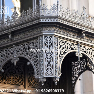 Premium Villa Elevation Iron Front Design No-0529