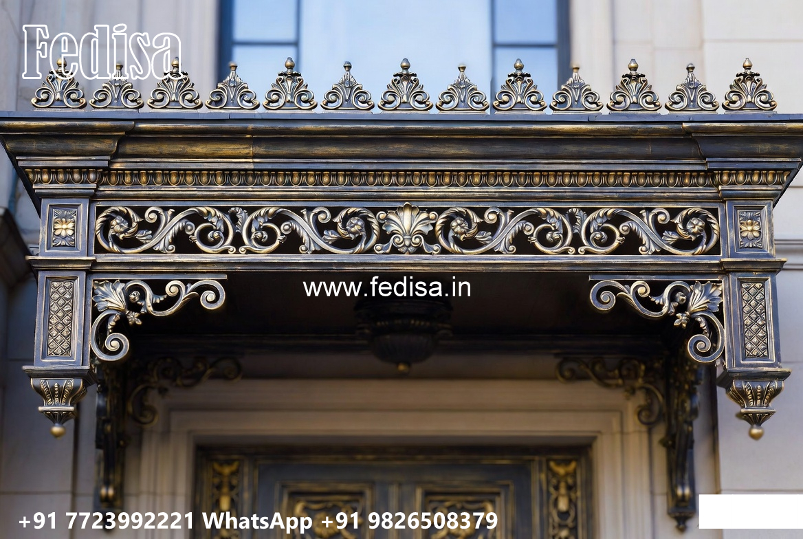 Modern Villa Elevation Iron Roofing Design No-0539