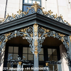 Stylish Decorative Iron Villa Front Concepts No-0542