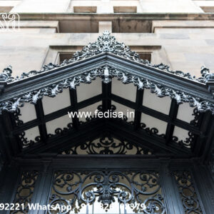 Luxury Villa Exterior Iron Feature Wall Design No-0543