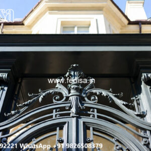 Villa Elevation Iron Design with Elegant Front Style No-0552