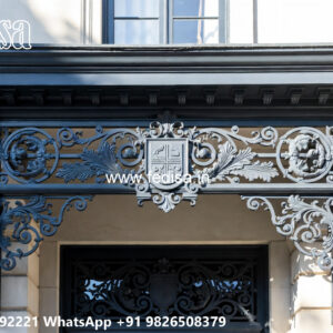 Modern Villa Exterior Iron Geometric Designs No-0572