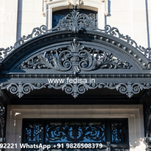 Luxury Villa Elevation Iron Structural Beauty No-0575
