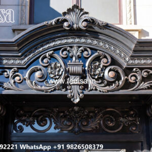 Modern Villa Elevation Iron Decorative Roof No-0594