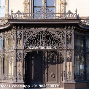 Elegant Villa Exterior Iron Panel Ideas No-0602