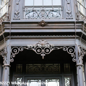 Luxury Villa Elevation Iron Geometric Concepts No-0603