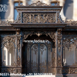 Villa Elevation Iron Design with Stylish Contemporary Features No-0620