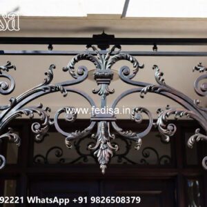 Villa Elevation Iron Design with Artistic Exterior Framework No-0627
