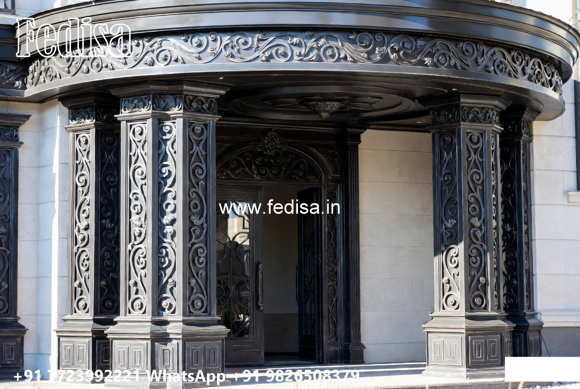 Stylish Villa Exterior Iron Panel Ideas No-0656