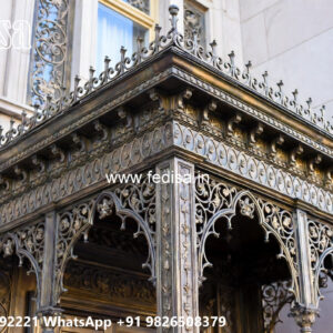 Decorative Iron Balcony Concepts for Villa Front No-0666