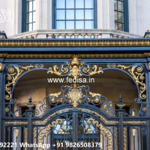 Villa Elevation Iron Design with Artistic Outdoor Beauty No-0672