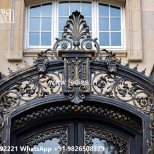 Villa Elevation Iron Design with Stylish Exterior Patterns No-0696