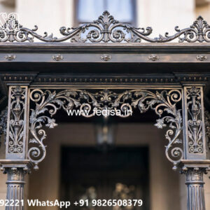 Contemporary Villa Front Iron Roofing Ideas No-0718
