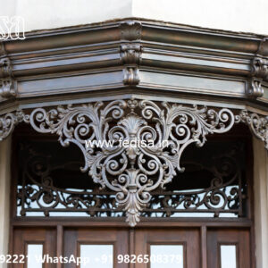 Villa Elevation Iron Design with Stylish Geometric Beauty No-0720
