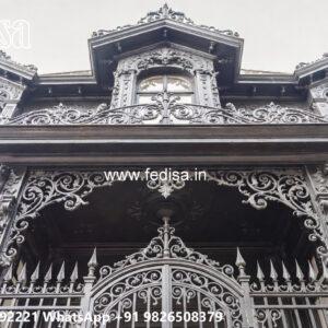 Villa Elevation Iron Design with Artistic Exterior Appeal No-0770