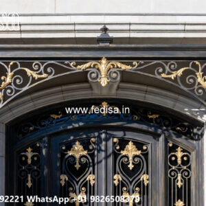 Villa Elevation Iron Design with Artistic Premium Appeal No-0795