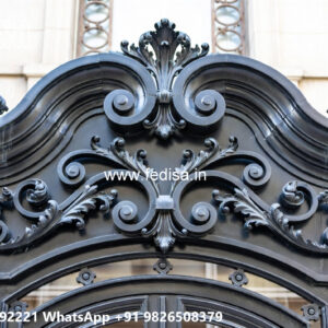 Premium Villa Elevation Iron Geometric Concepts No-0804