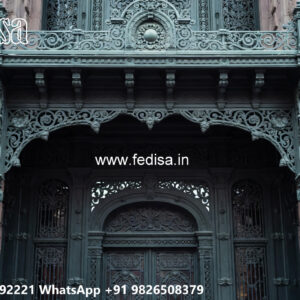 Villa Elevation Iron Design with Artistic Structural Appeal No-0825
