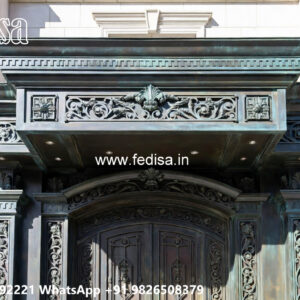 Villa Elevation Iron Design with Stylish Outdoor Framework No-0845