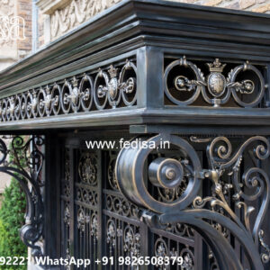 Villa Elevation Iron Design with Stylish Decorative Panels No-0855