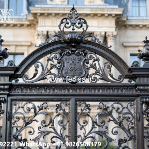 Villa Elevation Iron Design with Attractive Structural Appeal No-0862