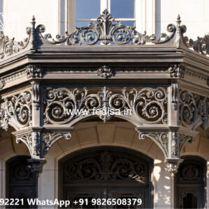 Elegant Villa Front Iron Roofing Ideas No-0864