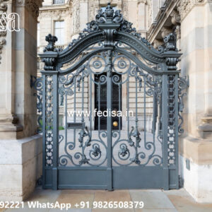 Villa Elevation Iron Design with Premium Geometric Beauty No-0865