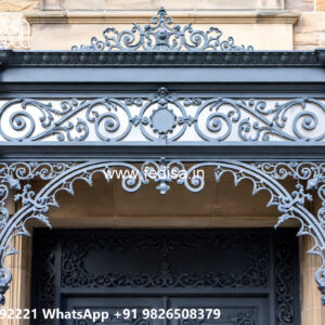 Villa Elevation Iron Design with Artistic Outdoor Appeal No-0905