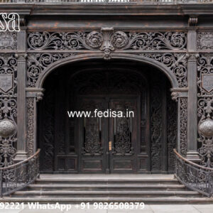 Modern Villa Exterior Iron Geometric Patterns No-0928