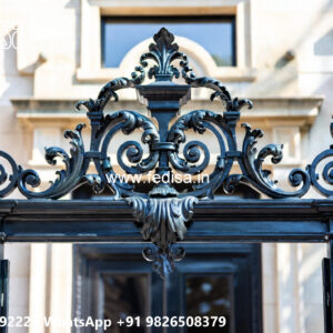 Villa Elevation Iron Design with Elegant Artistic Appeal No-0936