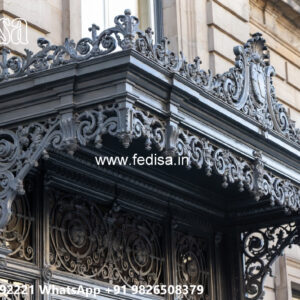 Villa Elevation Iron Design with Artistic Structural Concepts No-0982