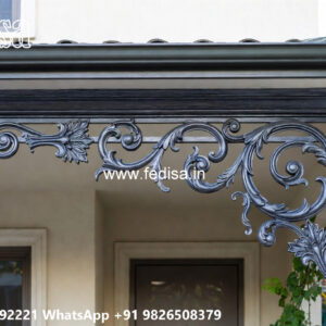 Villa Elevation Iron Design with Attractive Decorative Patterns No-0990