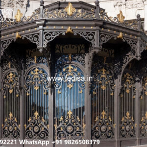 Modern Iron Facade Design for House Elevation No-1021