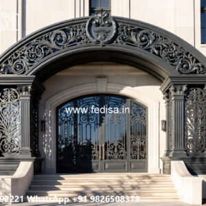 Modern Exterior House Elevation Iron Design No-1033