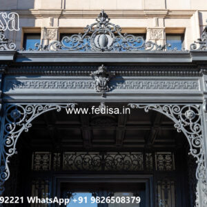 House Elevation Iron Design with Artistic Patterns No-1045