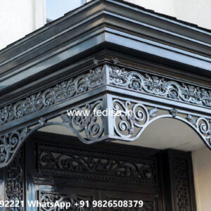 Luxury House Front Iron Elevation Design No-1046