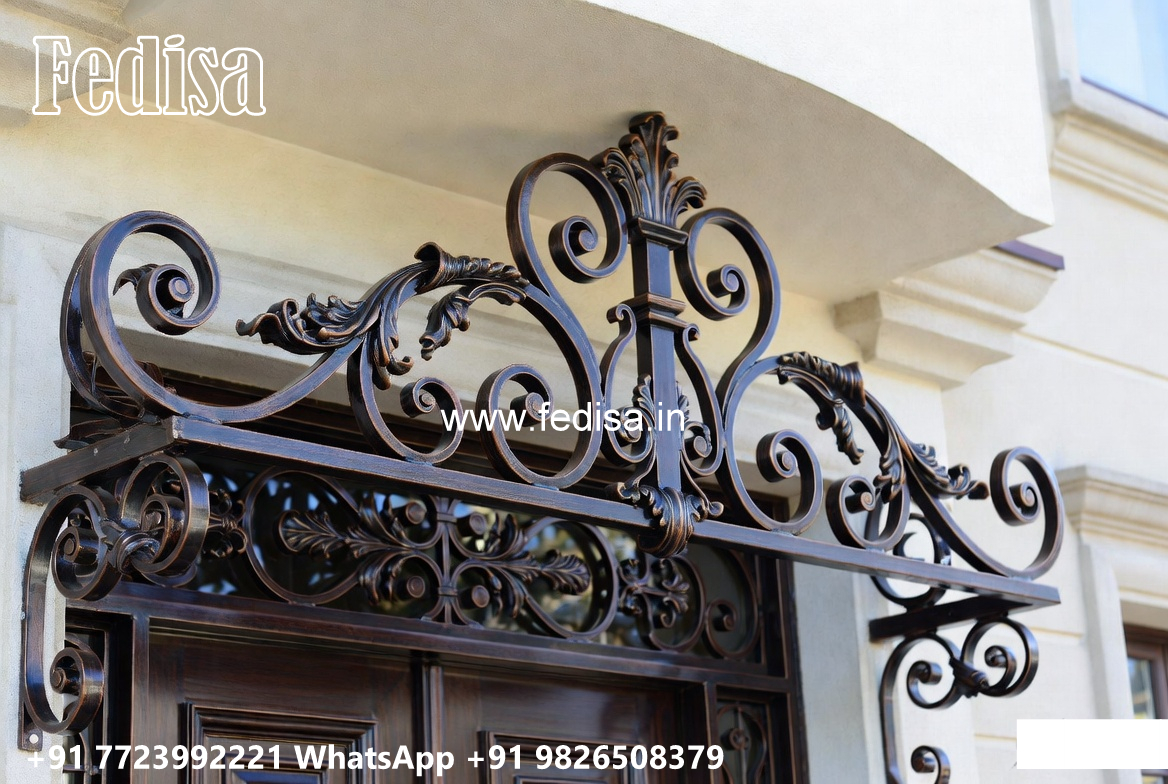Attractive House Elevation Iron Work Patterns No-1063