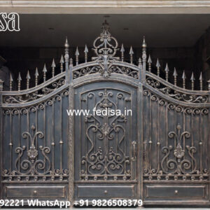 House Elevation Iron Design with Decorative Grill Work No-1077