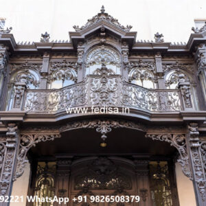 Decorative Iron Pattern House Elevation Design No-1099
