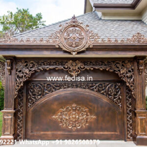 House Elevation Iron Design with Stylish Structural Layout No-1138