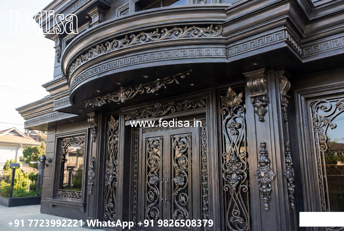 House Elevation Iron Design with Elegant Exterior Panels No-1141