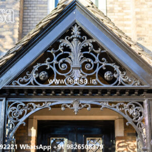 House Elevation Iron Design with Stylish Balcony Patterns No-1158