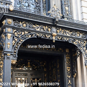 House Elevation Iron Design with Stylish Artistic Framework No-1169