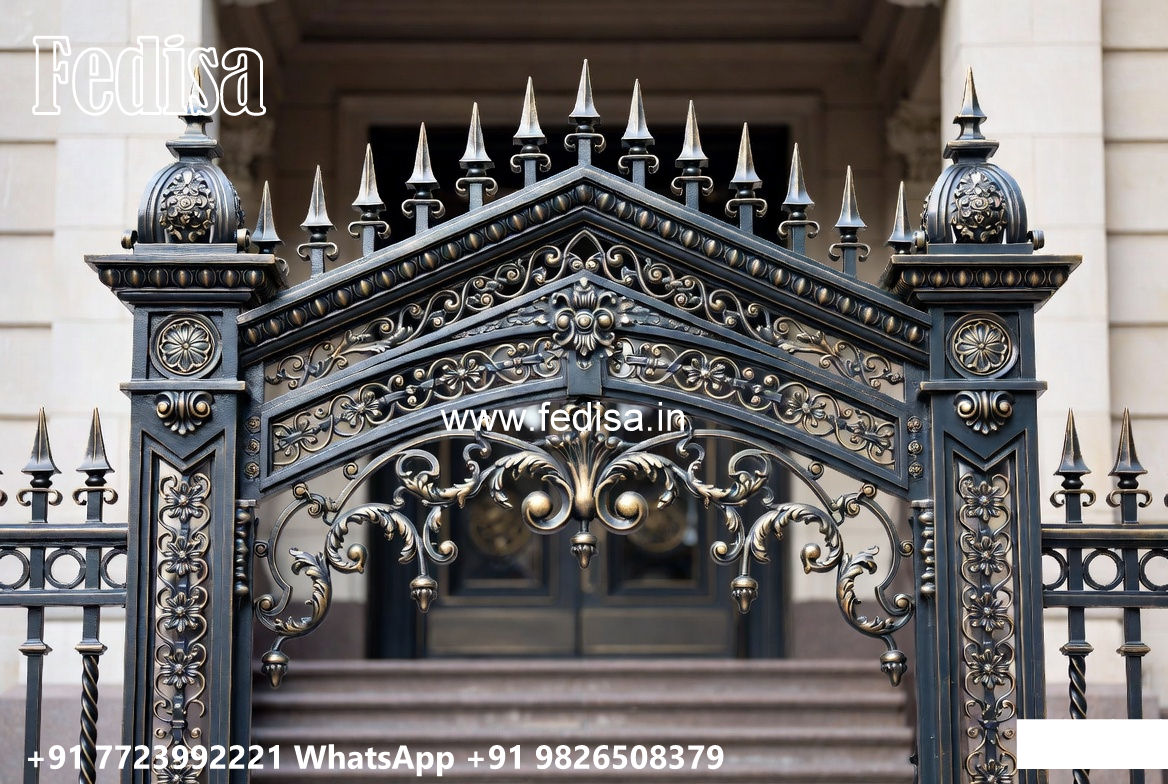 House Elevation Iron Design with Elegant Outdoor Patterns No-1239