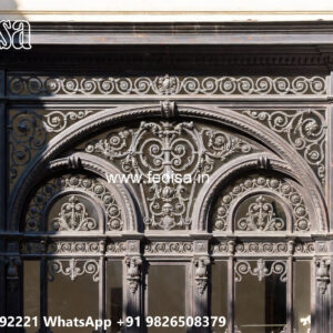 House Elevation Iron Design with Stylish Artistic Elements No-1295