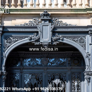 House Elevation Iron Design with Contemporary Decorative Panels No-1305