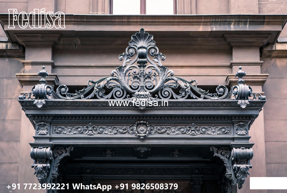 House Elevation Iron Design with Elegant Exterior Details No-1310