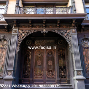 House Elevation Iron Design with Stylish Geometric Concepts No-1370