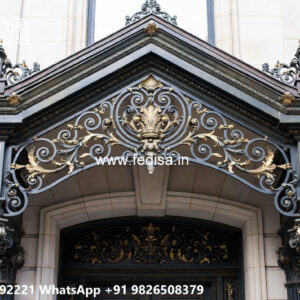 Decorative Iron Front Exterior House Design No-1401
