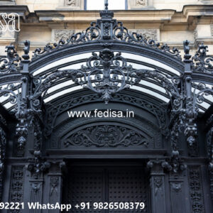 House Elevation Iron Design with Elegant Structural Detailing No. 1462